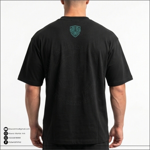 Camiseta Negra para Hombre, Manga Corta, Cuello Redondo, Diseño Estampado de Mono, Corte Regular Informal, 100% Algodón Jersey - Product Image 2