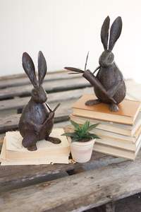 Stylish Aluminum Bunny Statue <b>Garden</b> Decor Enhancing Outdoor Aesthetics <b>For</b> Backyards Terraces And <b>Garden</b> Paths - Product Image 2