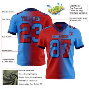 Camiseta de Fútbol Americano de Poliéster con Malla, Impresión Digital, Logotipo Personalizado, Proveedor de Marca Privada, Ropa Duradera - Product Image 6