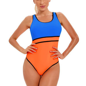 Maillot de bain une pièce respirant grande taille pour femmes, sur mesure, sans manches, de haute qualité - Product Image 1