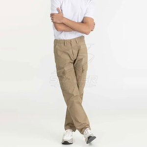 Casual Straight Mid Waist <b>Cargo</b> Pant Reinforced Seams Multiple Pockets Breathable Eco-Friendly Comfortable Fit for Everyday Use - Product Image 3