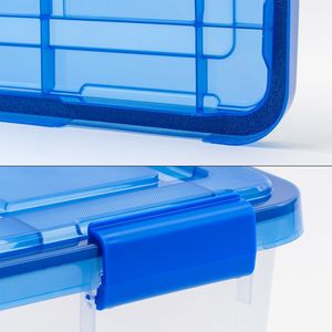 26 Qt. Clear <b>Plastic</b> <b>Storage</b> <b>Bins</b> with Airtight Sealed Lids 4-Pack - Product Image 2