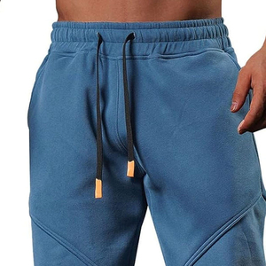 Men's Blue Fleece Sweatpants Elastic Waist Custom Drawstring Casual Joggers Casual Midweight Men Trouser For Sale - Product Image 6