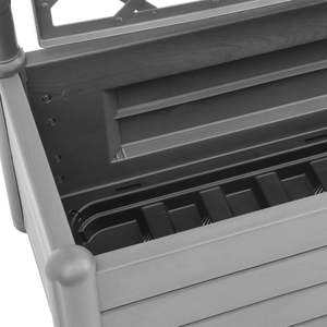 Fioriera giardino con traliccio 39.4 "x 16.9" x 55.9 "PP pietra grigio scherma traliccio & cancelli - Product Image 6