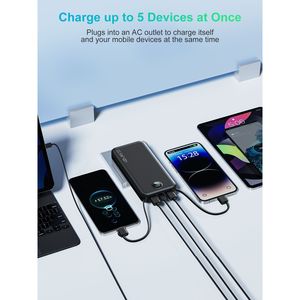 12000mAh USB C caricabatteria portatile a ricarica rapida Display a LED esterno batteria Pack telefono caricabatterie banche di alimentazione centrale - Product Image 5