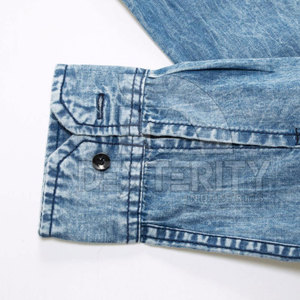 Camisas de Mezclilla para Hombre de Primera Calidad Hechas en Pakistán, 100% Algodón, Impermeables, Resistentes al Viento, Diseño y Color Personalizados, Servicio OEM - Product Image 5