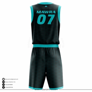 Maillot de basketball personnalisé en gros, sublimation, séchage rapide, grande taille, motif géométrique, 100 % polyester, uniforme de sport d'équipe - Product Image 6