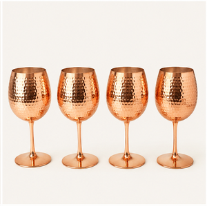 100% Authentic Hammered <b>Copper</b> Wine Goblet Set Handcrafted Luxury <b>Copper</b> Cocktail Glass For Home Bar & Hotel <b>Copper</b> Drinkware - Product Image 5