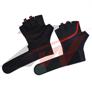 Custom Sublimated Red Camo Half Finger Cycling Gloves <b>Gel</b> Padded Gym Workout Fitness Gloves OEM Supplier Custom logo OEM ODM - Product Image 6