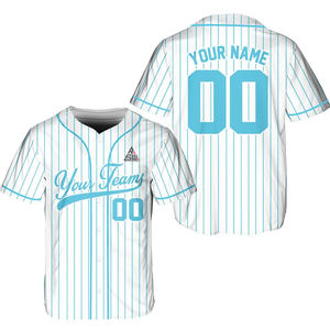 เสื้อเบสบอลสีขาวแบบติดกระดุม ชุดทีม ปักชื่อและหมายเลขได้ สไตล์โปร ขายส่ง ผลิตจากโพลีเอสเตอร์ 100% ป้องกันแบคทีเรีย สำหรับผู้ชาย - Product Image 2