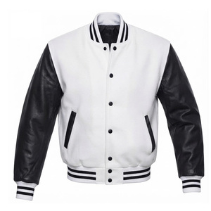 Unique Style <b>Men</b> Letterman Baseball Varsity Jacket College <b>Bomber</b> Wool Body <b>Leather</b> Sleeves - Product Image 5