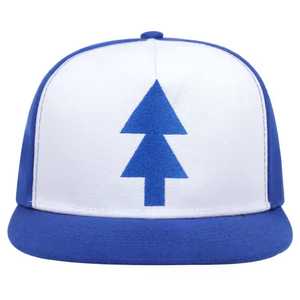Casquette Snapback Unisexe Bleue et Blanche à Imprimé Arbre, Chapeau Décontracté d'Extérieur Respirant en Polyester et Coton, Broderie Personnalisée - Product Image 3