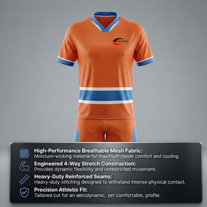 Uniforme de rugby haute performance fabriqué en usine avec tissu extensible à séchage rapide 100% polyester, parfait pour l'entraînement - Product Image 4