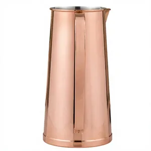 Carafe à eau en cuivre pur, durable, résistante à la rouille, avec revêtement intérieur poli et finition extérieure brillante, carafe en cuivre de luxe - Product Image 1