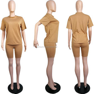 Ensemble short d'été décontracté de marque pour femmes, tissu gaufré tricoté de haute qualité, taille libre, motif XL, tenue à capuche décorée - Product Image 1