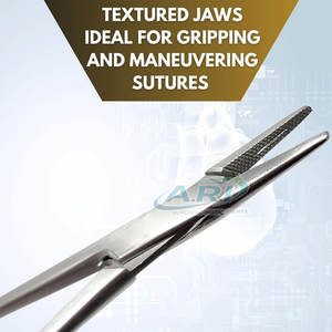 Portaagujas Recto de Acero Inoxidable, Instrumento Quirúrgico Profesional para Médicos y Hospitales - Product Image 2