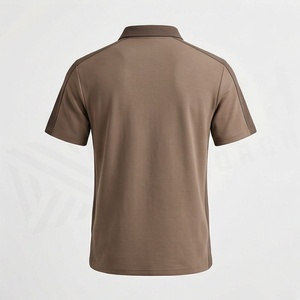 เสื้อโปโลผู้ชายแบบสปอร์ตสีสันตัดกันสไตล์วิทยาลัย แขนสั้น ซิปครึ่งตัว ระบายอากาศได้ดี สวมใส่สบาย - Product Image 2
