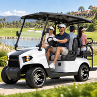 Voiturette de golf électrique 4x4 personnalisée 3-4 places côte à côte, homologuée, avec batterie au lithium, pour le tourisme