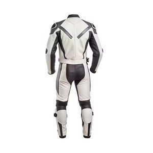 Vêtements de course moto personnalisés de qualité supérieure, respirants, imperméables et coupe-vent, combinaison de course blanche et noire de haute qualité, fabriquée au Pakistan - Product Image 3