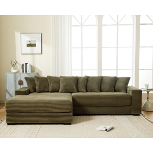 Nuovo Arrivo Divano Angolare a L Oversize in Corduroy con Chaise Longue Sinistra e Braccioli Eight Thrive per Soggiorno - Product Image 5