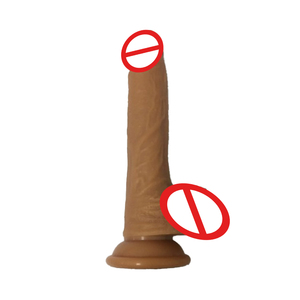 Dildo realista suave negro de silicona líquida, tapón anal impermeable con ventosa, juguete sexual manual para adultos, venta al por mayor - Product Image 1