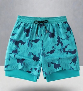 Custom Made Men's 2-in-1 Running Gym Shorts Solid Pattern Quick Dry 5'' Sports Athletic Shorts with Pockets and Liner - Product Image 1