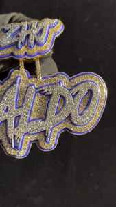 Colgante de Letra Personalizado de Lujo con Moissanita y Baño de Rodio, Certificado, Estilo Hip Hop Bling, Plata de Ley 925 - Product Image 4