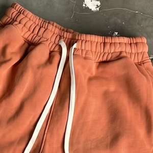 Pantalones Deportivos Naranja con Logotipo Personalizado para Hombre, Cintura Elástica con Cordón, Pantalones Casuales de Algodón para Calle, Otoño, Peso Medio, Transpirables - Product Image 4