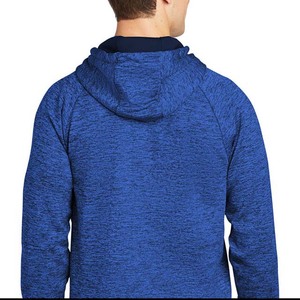 <b>Men's</b> Blue Hooded Sweatshirt Regular Fit Solid Color Raglan Sleeve Casual Hoodie with Pocket Breathable Autumn Wear - Product Image 6