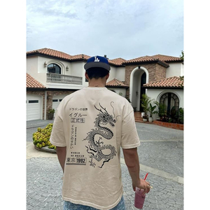 Mens <b>Graphic</b> <b>Tees</b> Vintage T-Shirts Oversized Letter Print Casual Crewneck Cotton Top Short Sleeve <b>Rapper</b> Streetwear - Product Image 3