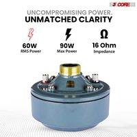Tweeter à cornet à diaphragme en titane 5 pour 2 pouces, moteur de compression 60W, 16 Ohms, 18 TPI, équipement audio tout temps, modèle D0100HXR0VP
