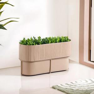 Pot de fleurs décoratif en métal de luxe, pot à fleurs en fer pour la maison, le salon, le balcon, les plantes de jardin - Product Image 2