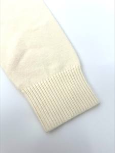 เสื้อสเวตเตอร์แบบสวมหัวแขนยาวของผู้หญิงเสื้อถักแฟชั่นสีขาวลำลองสีทึบขายดี - Product Image 5