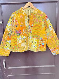 <b>Quilted</b> <b>Jacket</b> Women's Cotton Mandarin Collar Full Sleeve Floral <b>Pattern</b> Autumn Winter Regular Length Waterproof Button Closure - Product Image 6