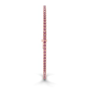 Pulsera de tenis Darcy de oro blanco de 10 quilates con diamantes de laboratorio morados redondos (2 quilates) Tw. Joyería elegante unisex para uso diario, regalo para fiestas - Product Image 3