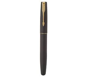 Parker 3-Piece Set Frontier Matte Black <b>Gold</b> Trim Steel Roller Ball <b>Pen</b> & Card Holder with Ink Color Blue and Usage 2 Perf - Product Image 3