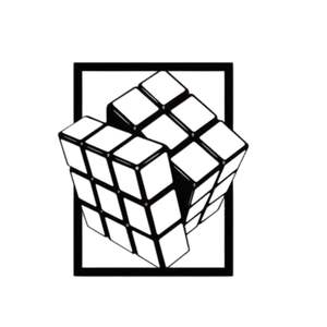 Décoration murale en métal 3D en forme de cube, art mural géométrique moderne inspiré des puzzles, noir, découpe laser - Product Image 1