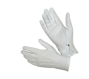 Guantes de Algodón Blanco Premium para Desfiles, Talla Mediana, para Eventos Formales y Guardia de Honor - Product Image 5