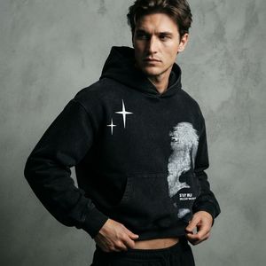 Sudadera con Capucha de Invierno AIRO INDUSTRIES, de Felpa Gruesa de Algodón, con Cordón Ajustable, Corte Regular, Color Sólido, Informal, Transpirable y de Secado Rápido - Product Image 1