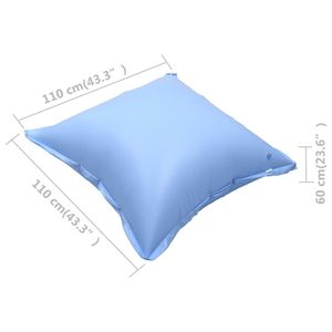 Set di 10 Grandi Cuscini Galleggianti in PVC Blu Resistenti, Essenziali per Piscina e Rafting - Product Image 6