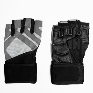Wholesale HANDSCHUHE INDUSTRIES Custom Logo Unisex Breathable PU Half Finger Sport Training Pull Ups Wrist Support Weight <b>Gloves</b> - Product Image 1
