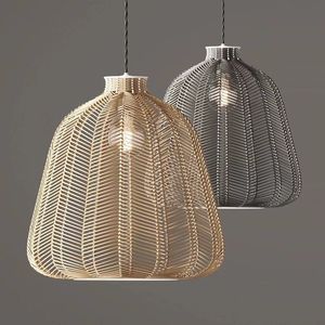 Lámpara Colgante de Mimbre Hecha a Mano de Grado Comercial, Lámpara de Techo Sostenible para Restaurante - Product Image 2