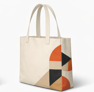Bolsa de Mano de Algodón con Patrón Geométrico, Ecológica, de Moda, Tamaño Mediano, para Uso Diario - Product Image 4