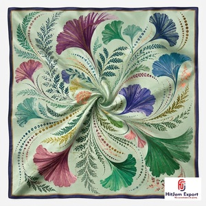 Soft Lightweight Custom Printed <b>Square</b> <b>Scarf</b> With Womens Fashion Headscarf OEM ODM Manufacturer Wholesale Supply - Product Image 1