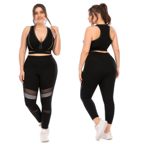 Ensemble de yoga pour femmes au design optimal et confortable, motif écossais, taille élastique, vêtements de sport, conception d'étiquette personnalisée, ensemble de yoga taille élastique - Product Image 1