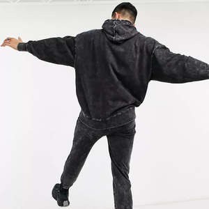 Ensemble 2 pièces personnalisé pour homme : Survêtement à fermeture éclair effet délavé, idéal pour le sport et le style professionnel - Product Image 6