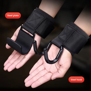 Factory Wholesale Price Gym Workout Neoprene Padded Power <b>Weight</b> Lifting Hooks for Wrist <b>Weight</b> Lifting Bodybuilding Fitness - Product Image 6