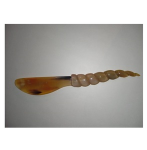 Cuchara de Sopa de Cuerno Natural Hecha a Mano de Lujo Desechable de Zara Enterprises, Color Plata/Oro, Tamaño Grande, 1 Pieza, Modelo 1790 - Product Image 1