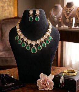 Western Brass Micro Insert <b>Silver</b> Plated Choker <b>Necklace</b> Earring <b>Set</b> Women Engagement Wedding Party Trendy Daily Wear - Product Image 1