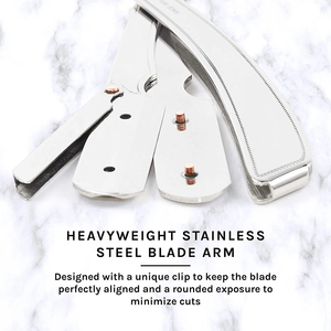 Herramientas de Barbería, Navaja de Afeitar con Mango de Acero Inoxidable, Navaja de Afeitar Plegable de Filo Recto, Navaja de Afeitar Recta para Barbería - Product Image 5